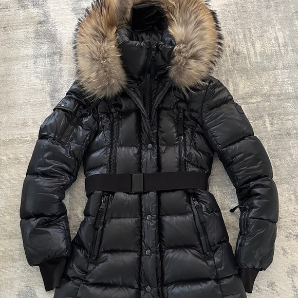 Sam Millennium Fox Fur-Trim Belted Down Puffer Jacket - Picture 4 of 6